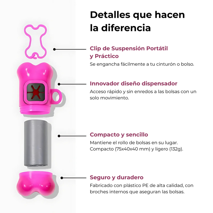 Bolsas Para Desechos De Mascotas Momovida Dc-2_RS | Bolsas Para Mascotas Portátil