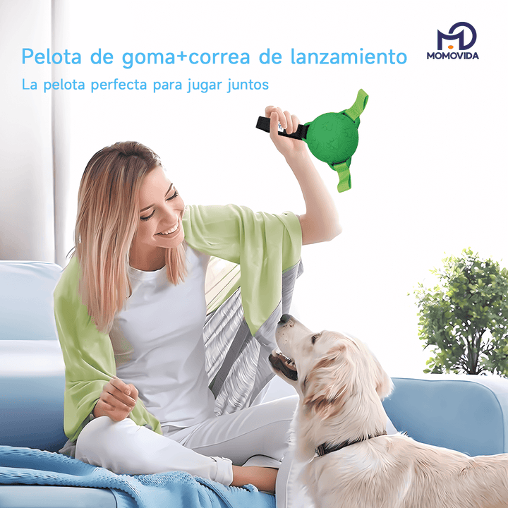Pelota De Goma Para Mascotas Con Lanzador Dt-7