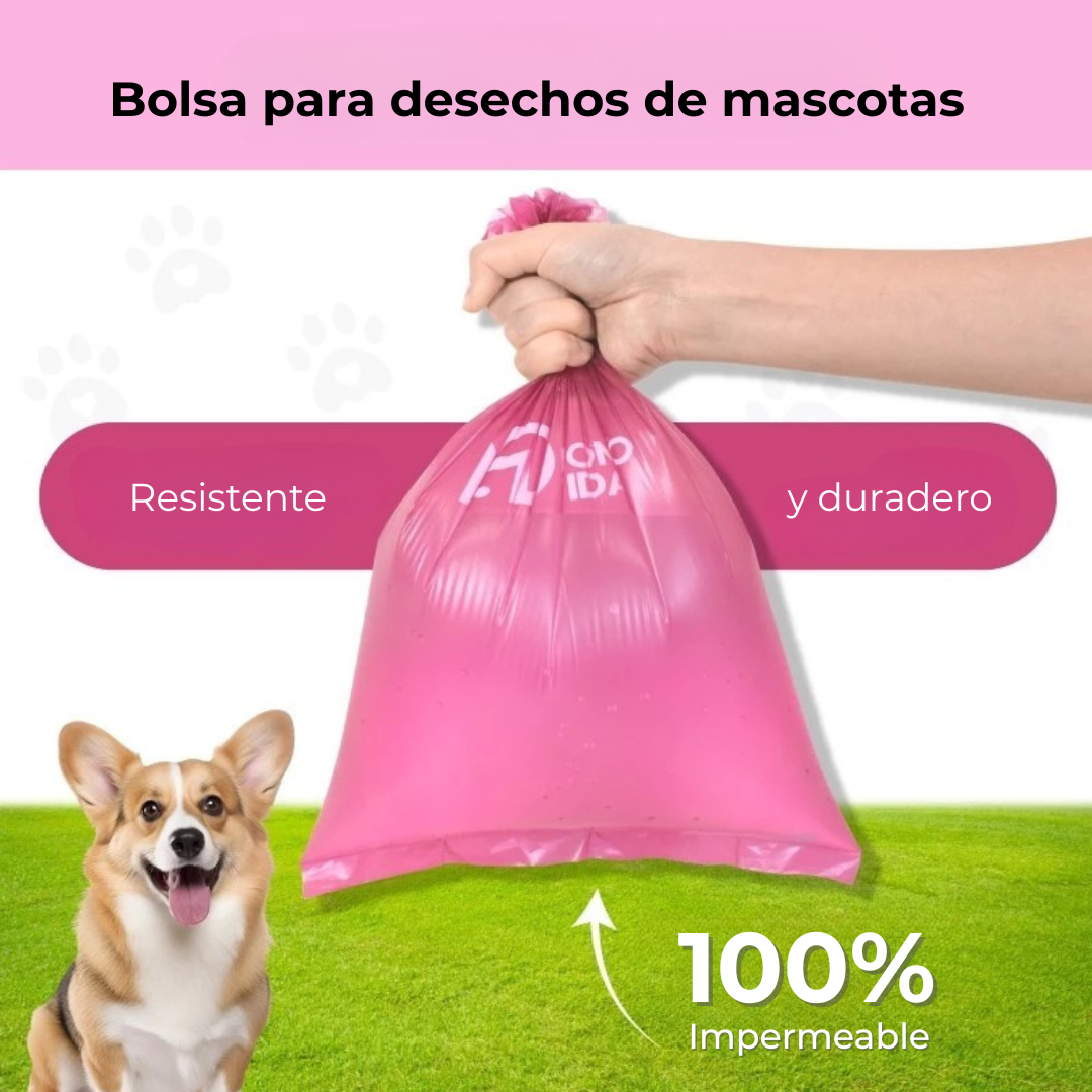 Set de paseo 3 en 1: Pelota Luminosa Verde (L)+ Arnés de Tracción para Perros (S)+ Bolsa de Residuos