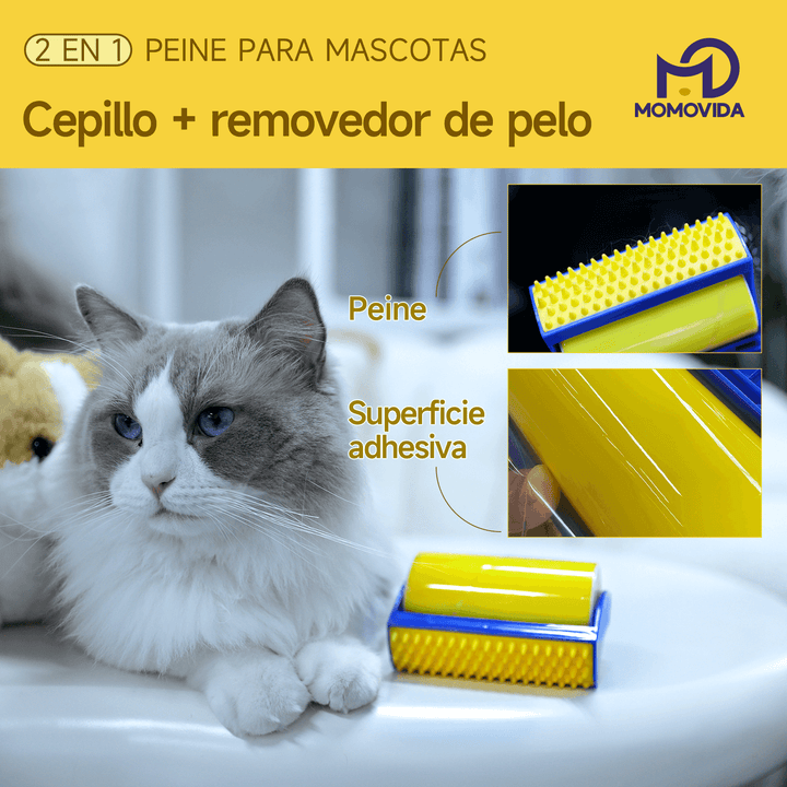 Quita Pelos y Cepillo para Mascotas 2 en 1 PB-1