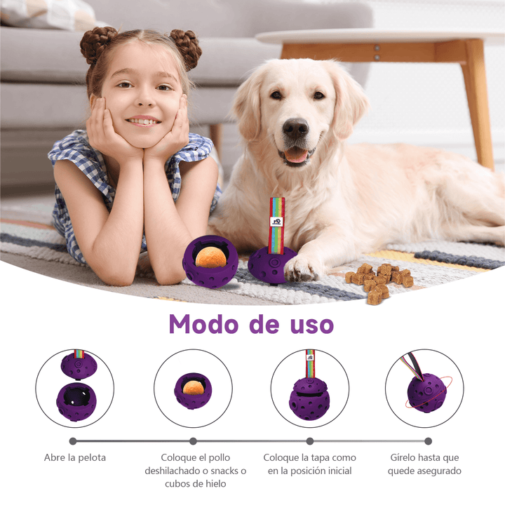 Pelota Dispensador de Alimento Masticable Meteorito Para Perros Dt-6