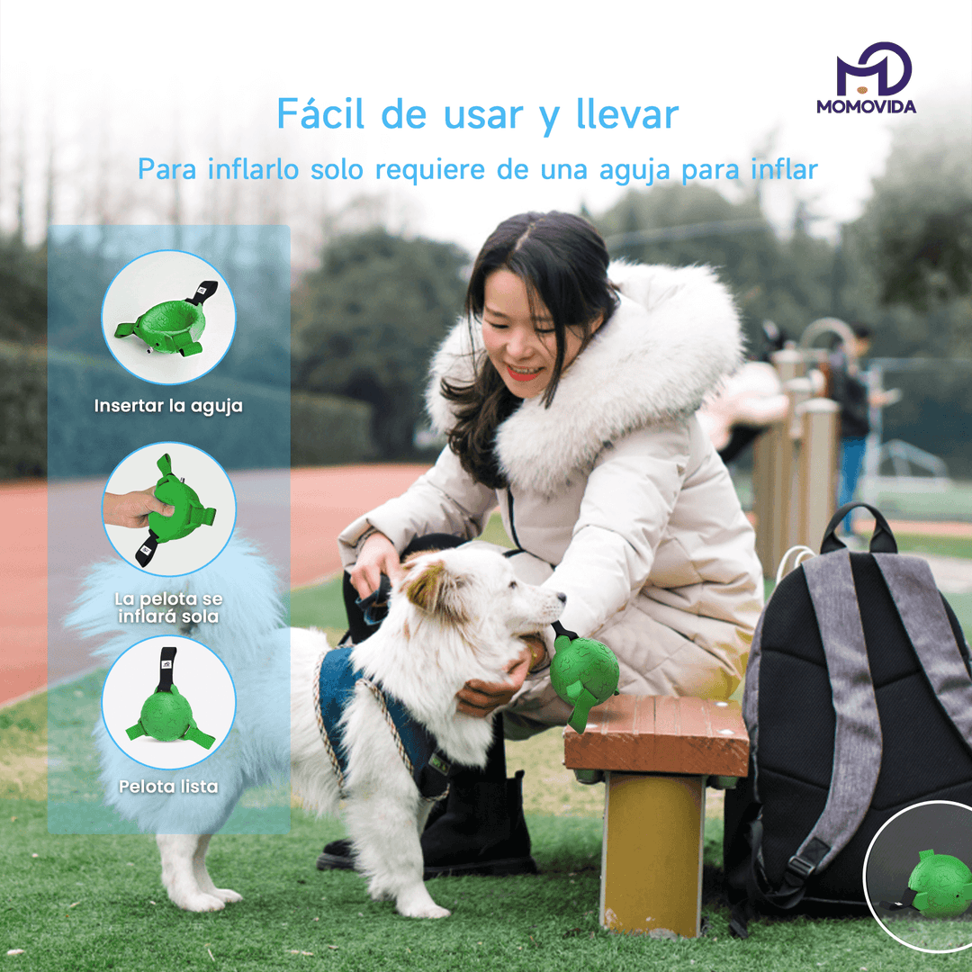 Pelota De Goma Para Mascotas Con Lanzador Dt-7