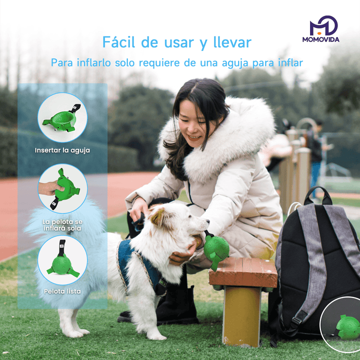 Pelota De Goma Para Mascotas Con Lanzador Dt-7