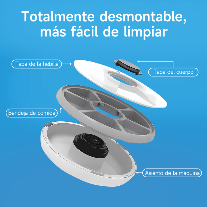 Comedero Automático de 6 Compartimientos para mascotas PF-1