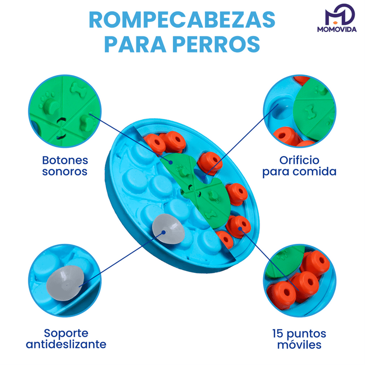 Juguete Interactivo para Perro: Rompecabezas Dispensador DT-2