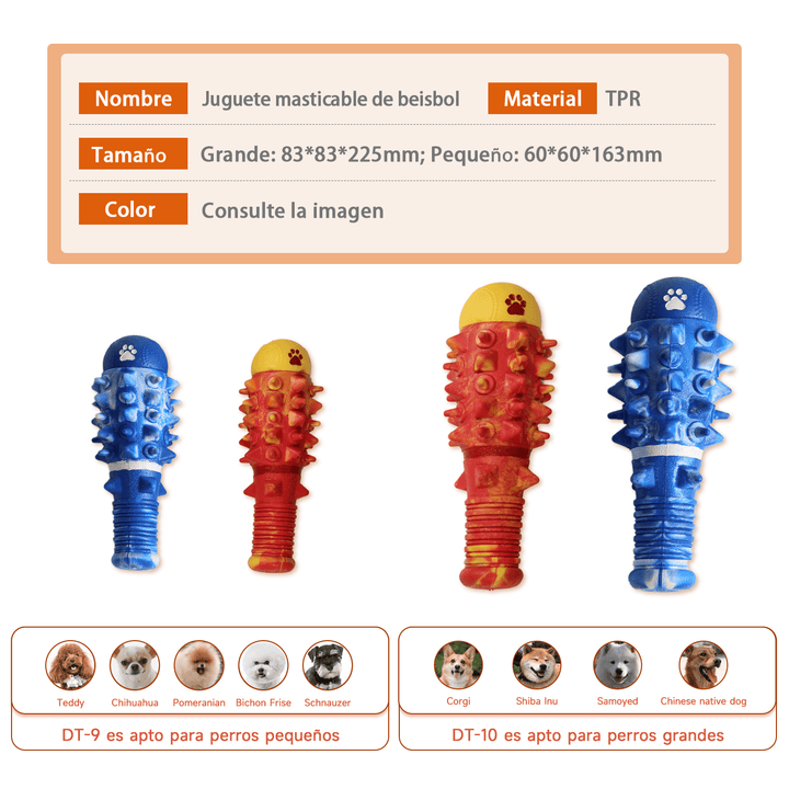 Juguete Masticable Sonoro Grande de Bate DT-10